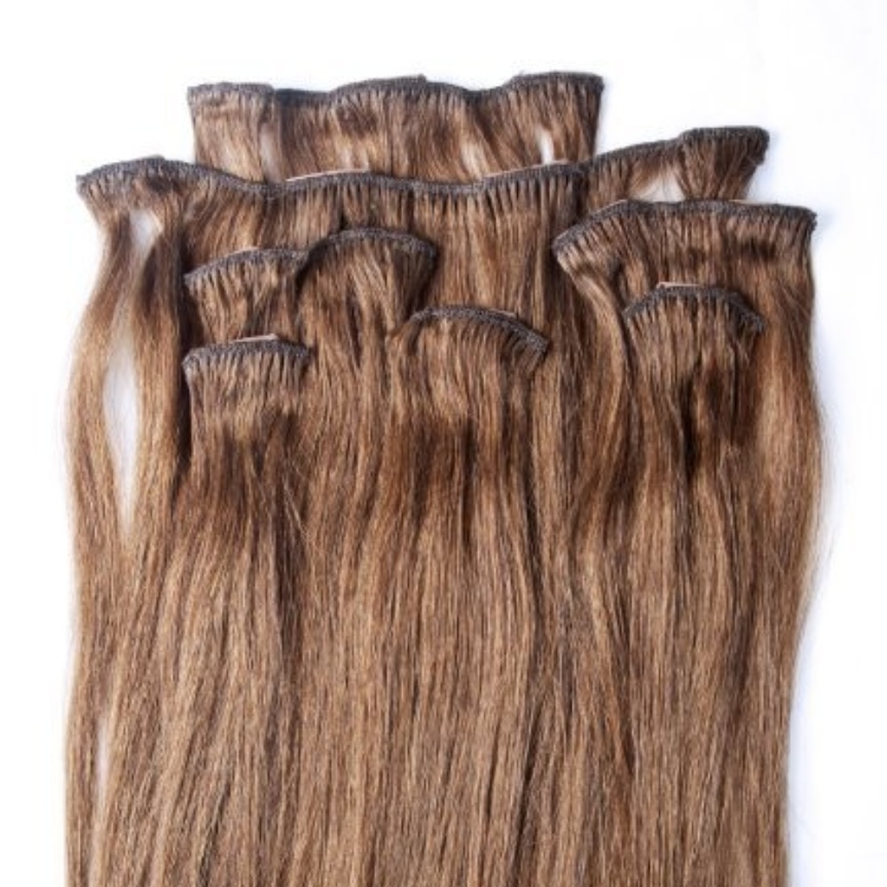 18" 100% Clip in Human Hair Extensions 7Pcs,14 clips #6 - Picture 2 of 2